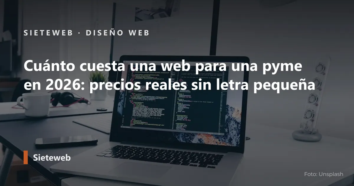 Portada del artículo: Cuánto cuesta una web para una pyme en 2026: precios reales sin letra pequeña