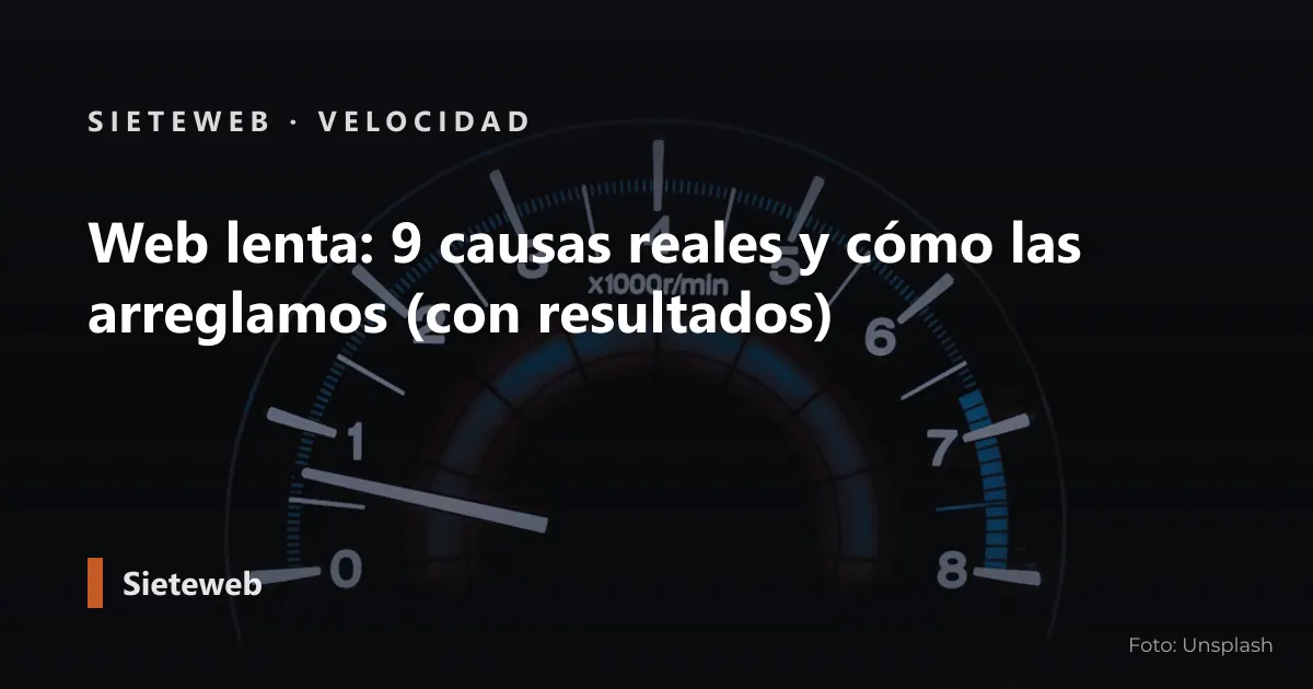 Ilustración del artículo: Web lenta: 9 causas reales y cómo las arreglamos (con resultados)